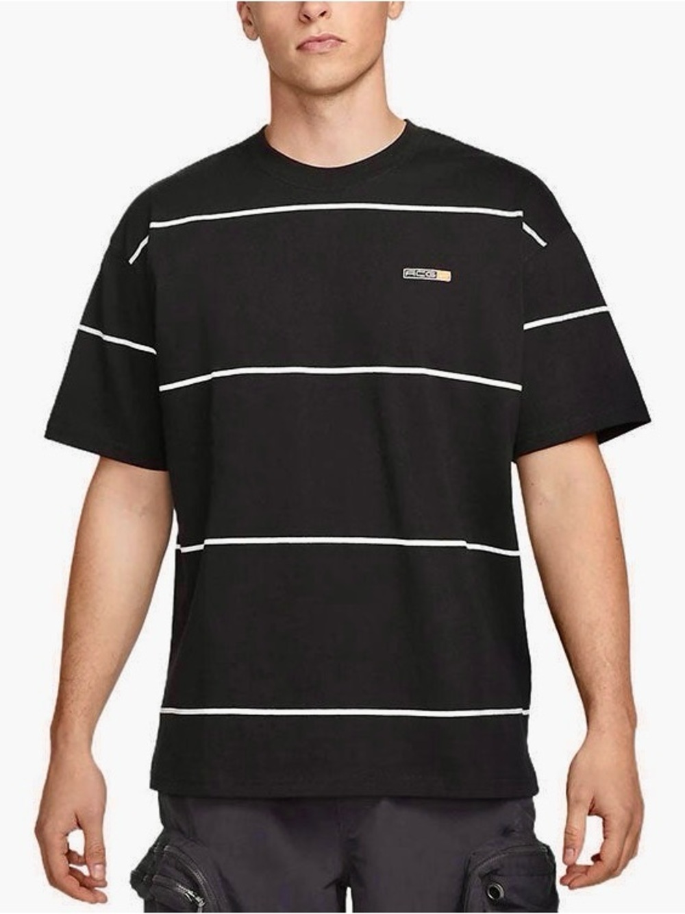 Nike NRG ACG Heavyweight Short-Sleeve YD Stripe T-Shirt Black/Summit White-Large